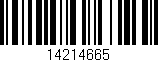 Código de barras (EAN, GTIN, SKU, ISBN): '14214665'