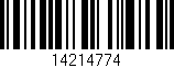 Código de barras (EAN, GTIN, SKU, ISBN): '14214774'
