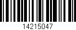 Código de barras (EAN, GTIN, SKU, ISBN): '14215047'