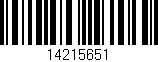 Código de barras (EAN, GTIN, SKU, ISBN): '14215651'