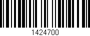 Código de barras (EAN, GTIN, SKU, ISBN): '1424700'