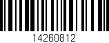 Código de barras (EAN, GTIN, SKU, ISBN): '14260812'