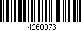 Código de barras (EAN, GTIN, SKU, ISBN): '14260876'