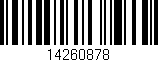 Código de barras (EAN, GTIN, SKU, ISBN): '14260878'