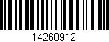 Código de barras (EAN, GTIN, SKU, ISBN): '14260912'