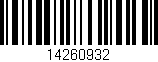 Código de barras (EAN, GTIN, SKU, ISBN): '14260932'