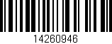 Código de barras (EAN, GTIN, SKU, ISBN): '14260946'