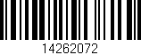 Código de barras (EAN, GTIN, SKU, ISBN): '14262072'