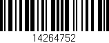 Código de barras (EAN, GTIN, SKU, ISBN): '14264752'