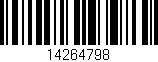 Código de barras (EAN, GTIN, SKU, ISBN): '14264798'