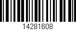 Código de barras (EAN, GTIN, SKU, ISBN): '14281608'