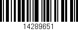 Código de barras (EAN, GTIN, SKU, ISBN): '14289651'