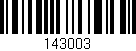 Código de barras (EAN, GTIN, SKU, ISBN): '143003'