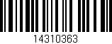 Código de barras (EAN, GTIN, SKU, ISBN): '14310363'