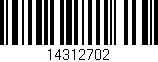 Código de barras (EAN, GTIN, SKU, ISBN): '14312702'