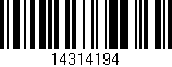 Código de barras (EAN, GTIN, SKU, ISBN): '14314194'