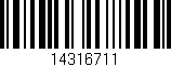 Código de barras (EAN, GTIN, SKU, ISBN): '14316711'