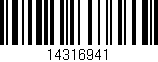 Código de barras (EAN, GTIN, SKU, ISBN): '14316941'