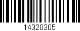 Código de barras (EAN, GTIN, SKU, ISBN): '14320305'