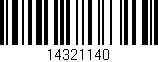 Código de barras (EAN, GTIN, SKU, ISBN): '14321140'