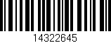 Código de barras (EAN, GTIN, SKU, ISBN): '14322645'