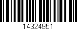 Código de barras (EAN, GTIN, SKU, ISBN): '14324951'