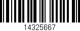 Código de barras (EAN, GTIN, SKU, ISBN): '14325667'