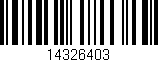 Código de barras (EAN, GTIN, SKU, ISBN): '14326403'