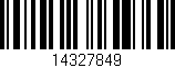 Código de barras (EAN, GTIN, SKU, ISBN): '14327849'