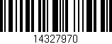 Código de barras (EAN, GTIN, SKU, ISBN): '14327970'