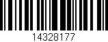 Código de barras (EAN, GTIN, SKU, ISBN): '14328177'