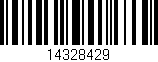Código de barras (EAN, GTIN, SKU, ISBN): '14328429'