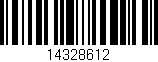 Código de barras (EAN, GTIN, SKU, ISBN): '14328612'