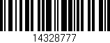 Código de barras (EAN, GTIN, SKU, ISBN): '14328777'