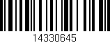 Código de barras (EAN, GTIN, SKU, ISBN): '14330645'