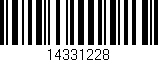 Código de barras (EAN, GTIN, SKU, ISBN): '14331228'