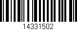 Código de barras (EAN, GTIN, SKU, ISBN): '14331502'