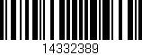 Código de barras (EAN, GTIN, SKU, ISBN): '14332389'