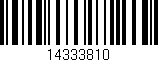 Código de barras (EAN, GTIN, SKU, ISBN): '14333810'