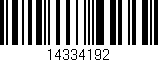 Código de barras (EAN, GTIN, SKU, ISBN): '14334192'