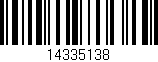 Código de barras (EAN, GTIN, SKU, ISBN): '14335138'