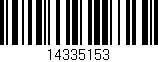 Código de barras (EAN, GTIN, SKU, ISBN): '14335153'