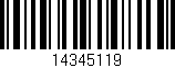Código de barras (EAN, GTIN, SKU, ISBN): '14345119'