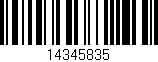 Código de barras (EAN, GTIN, SKU, ISBN): '14345835'
