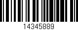 Código de barras (EAN, GTIN, SKU, ISBN): '14345889'
