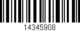 Código de barras (EAN, GTIN, SKU, ISBN): '14345908'