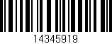 Código de barras (EAN, GTIN, SKU, ISBN): '14345919'