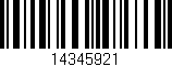 Código de barras (EAN, GTIN, SKU, ISBN): '14345921'