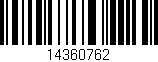 Código de barras (EAN, GTIN, SKU, ISBN): '14360762'