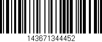 Código de barras (EAN, GTIN, SKU, ISBN): '143671344452'